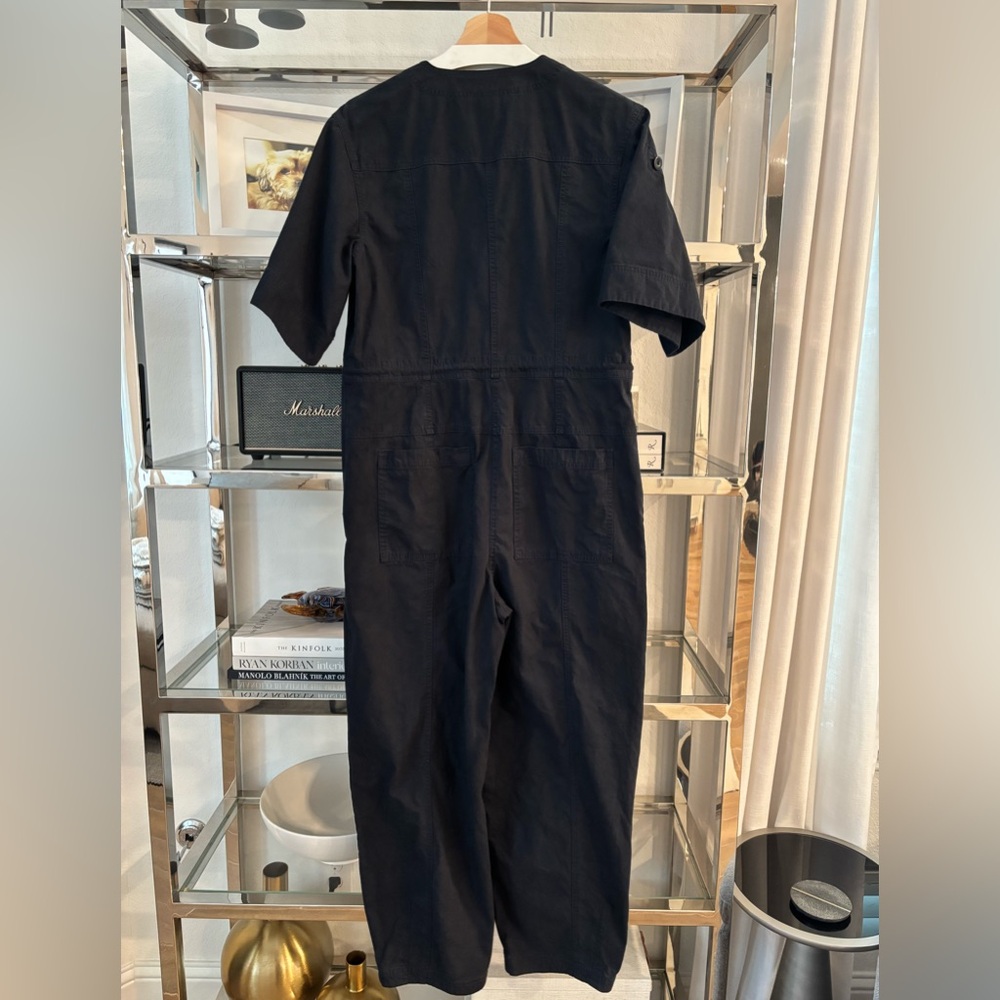 Ulla Johnson Navy V‑Neck Cotton Jumpsuit - Picture 4 of 8